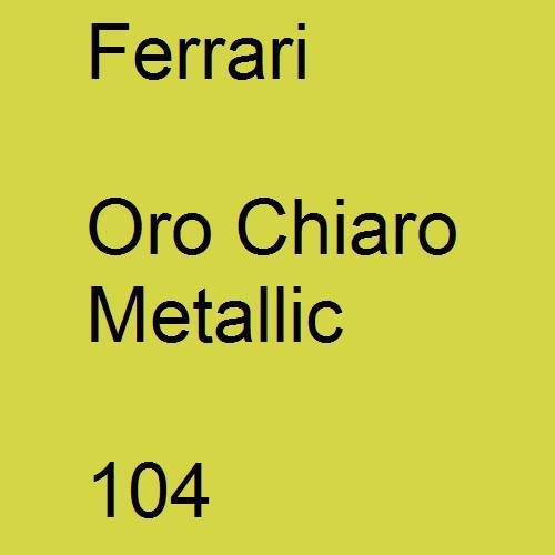 Ferrari, Oro Chiaro Metallic, 104.